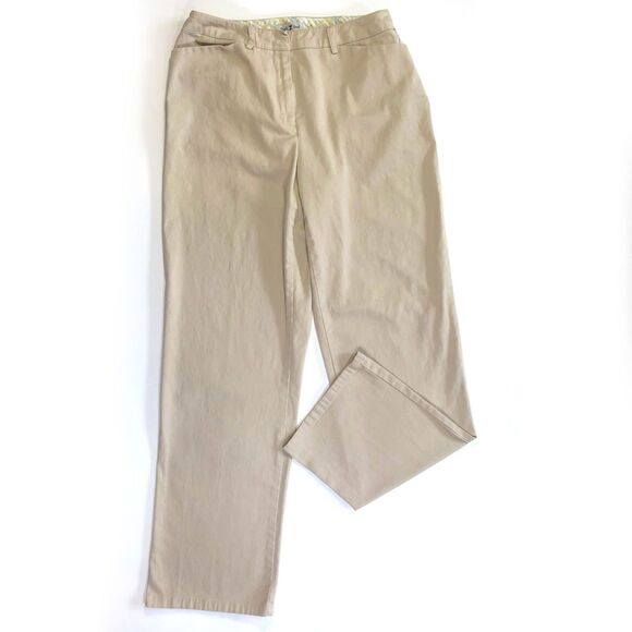 Duck Head Stretch Chino Pants Women 6 Cream Mid-Rise - Picture 1 of 7